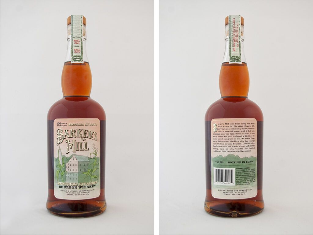 front and back label design image of the bottle