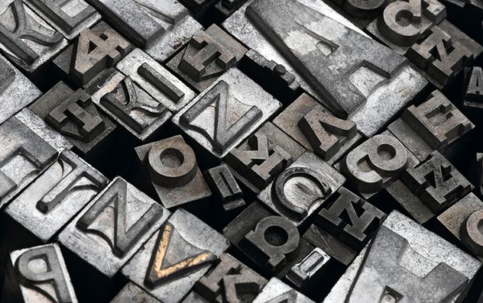 lead letters typeset