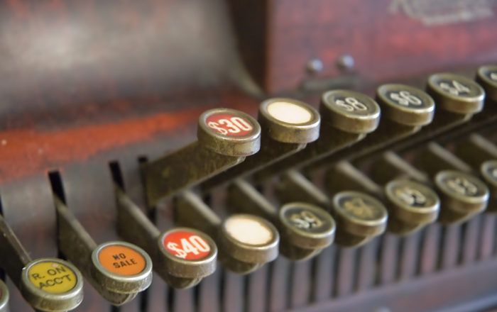 old cash register thrive small business blog post