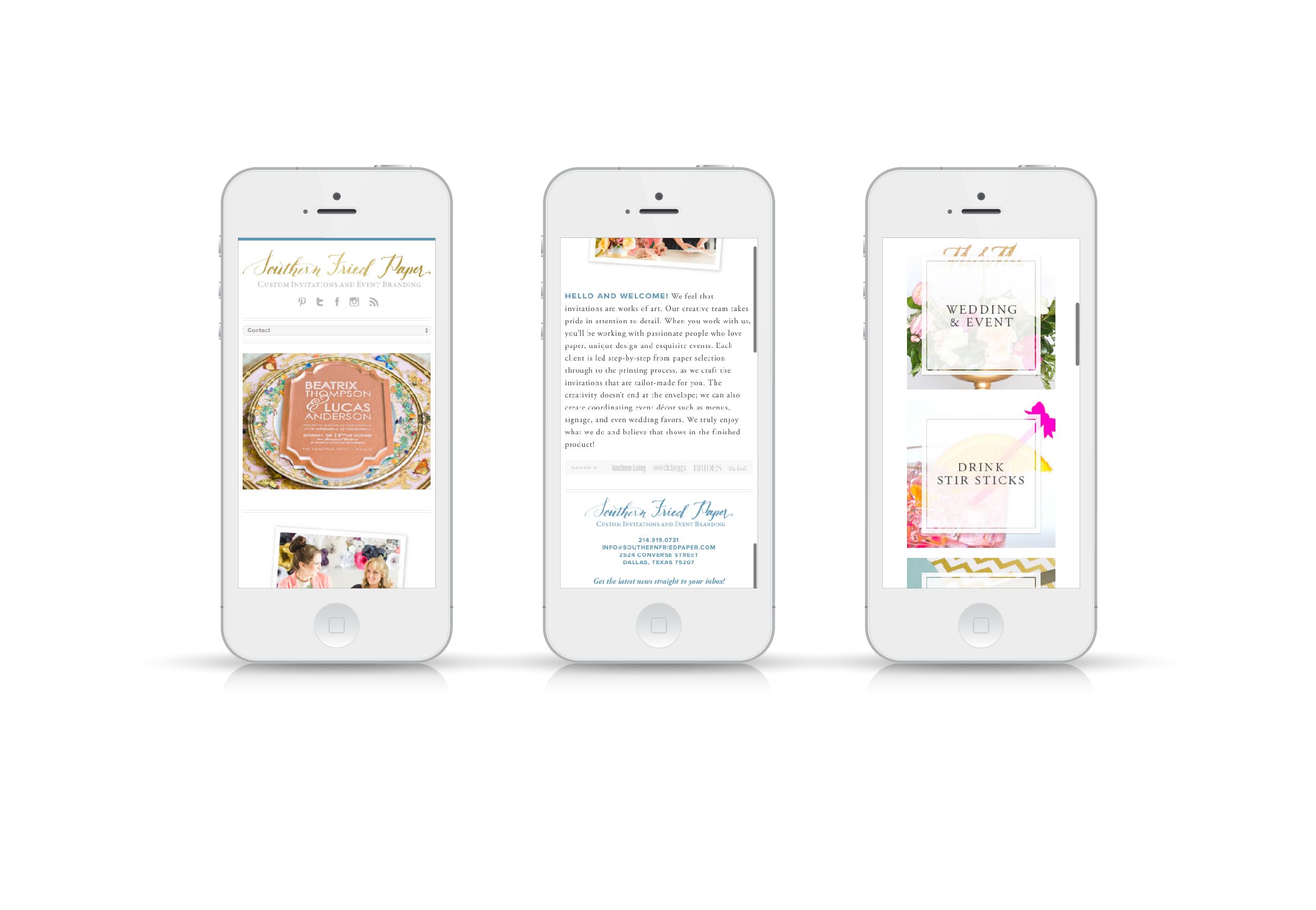 Southern Fried Paper Website On Phone Screen