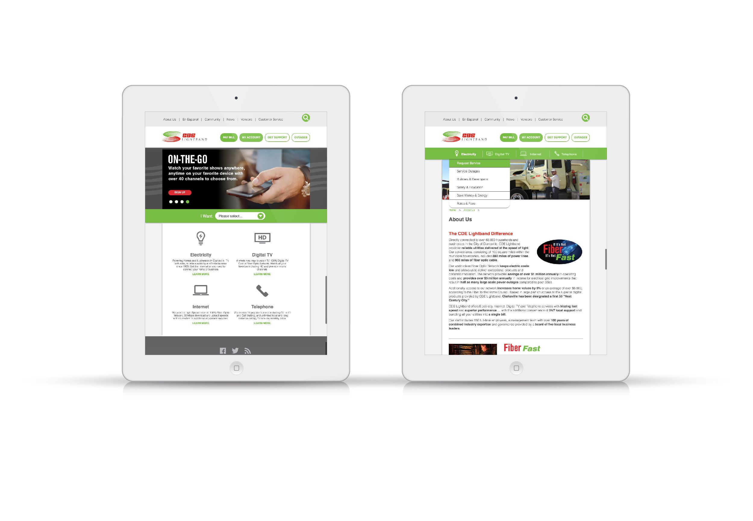 CDE Website Home Page On Tablet Screens