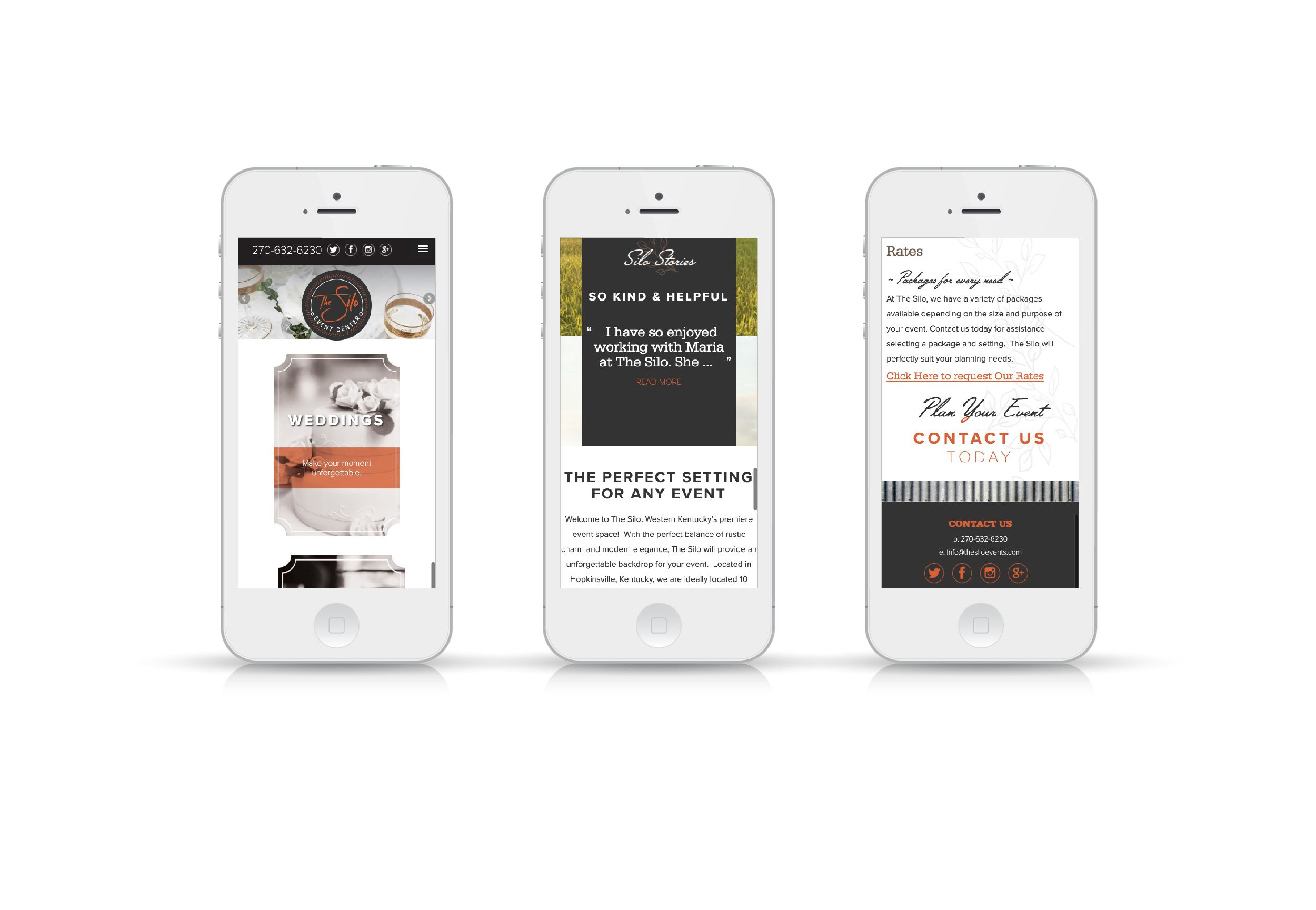 The Silo Website On Phone Screen