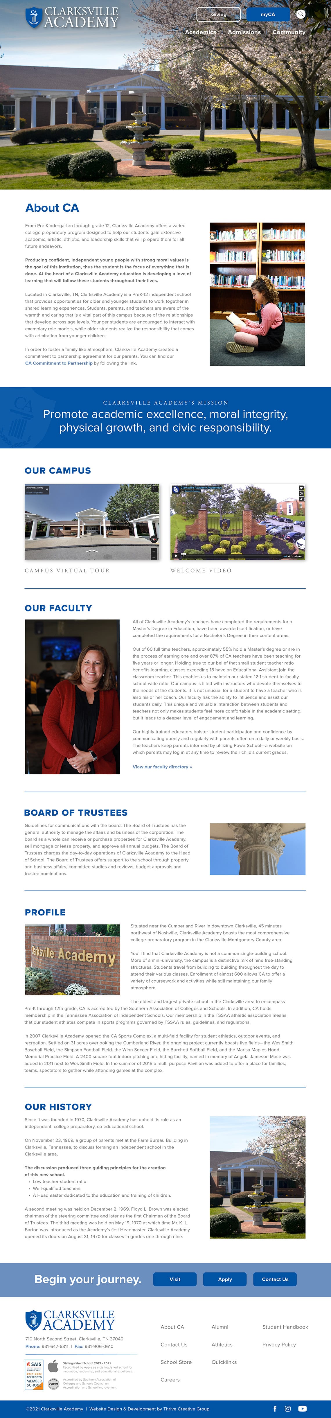 thrive-creative-group-clarksville-academy-private-school-website-redesign-2022